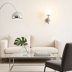 Aplique de pared bola cristal 