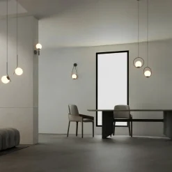 Aplique de pared bola cristal 