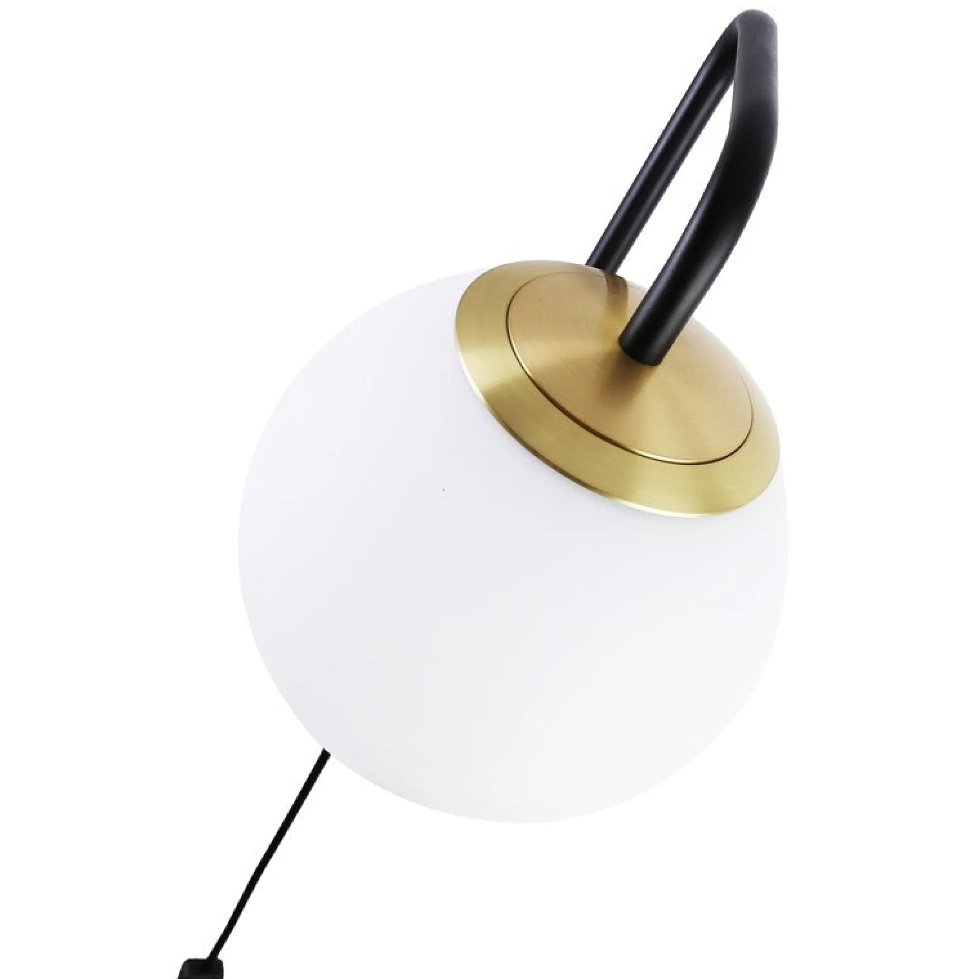 Aplique de pared bola cristal con cable y enchufe "Bilsen" - E27