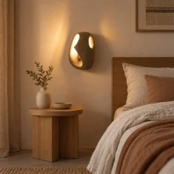 Aplique de pared cemento "GRES" - Diseño orgánico - 1xG9