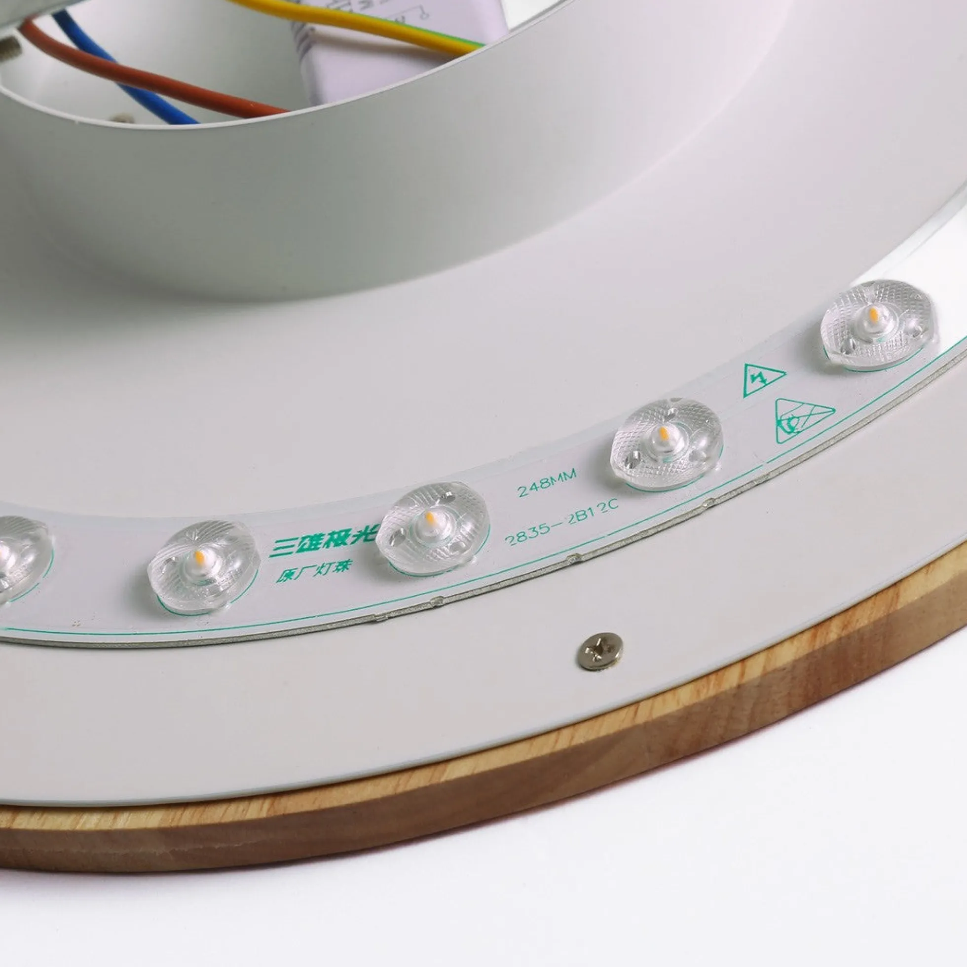 Aplique de pared circular en madera "Lune" - 26W - Ø 30cm