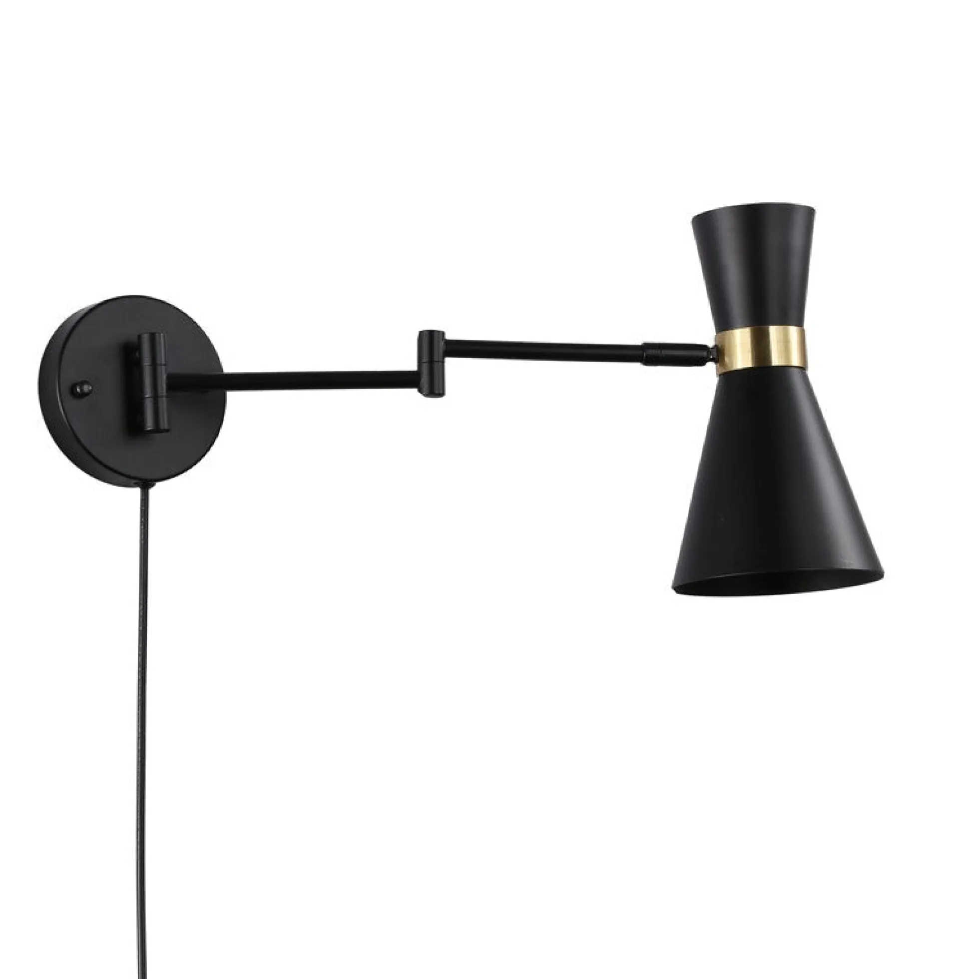 Aplique de pared con brazo articulado y enchufe "SILVA"