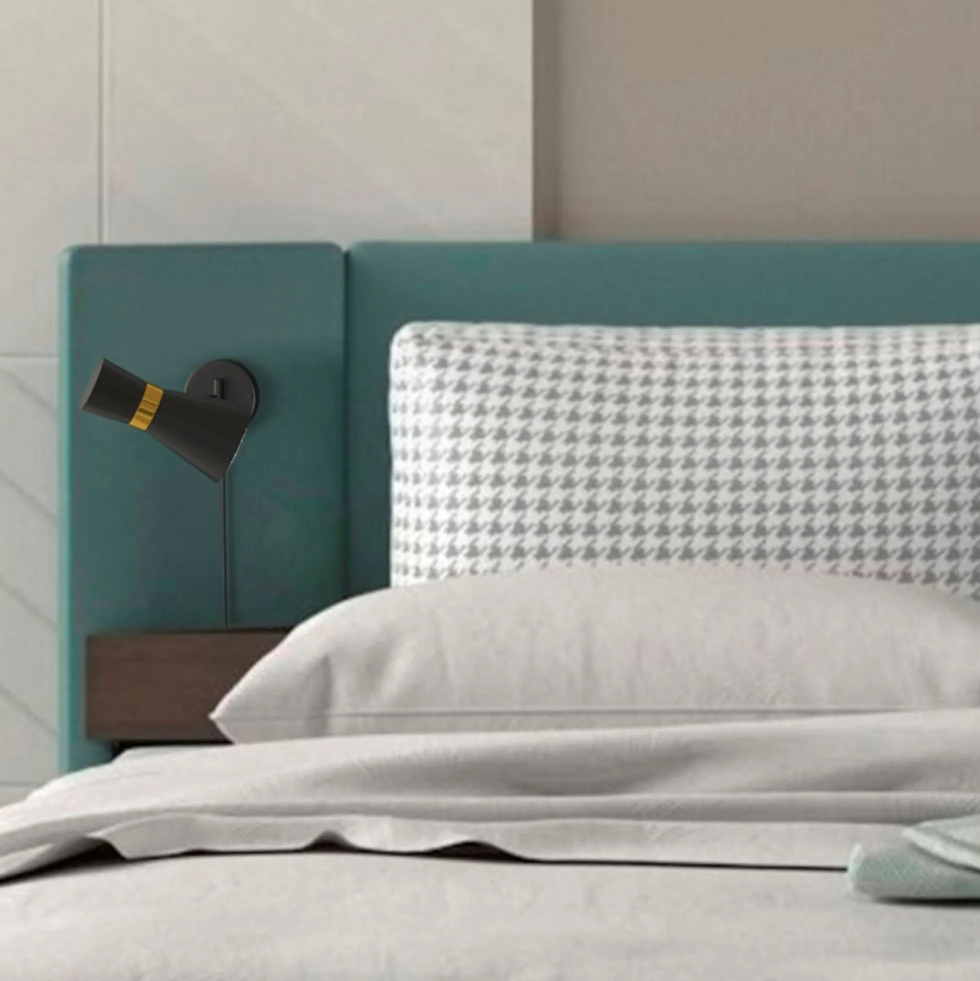 Aplique de pared con brazo articulado y enchufe "SILVA"