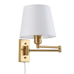 Aplique de pared con brazo articulado y enchufe