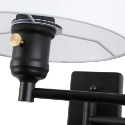Aplique de pared con brazo articulado y enchufe