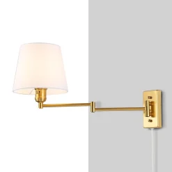 Aplique de pared con brazo articulado y enchufe