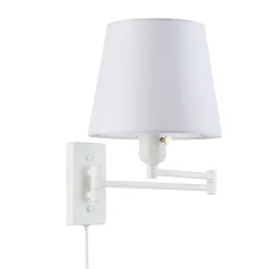 Aplique de pared con brazo articulado y enchufe