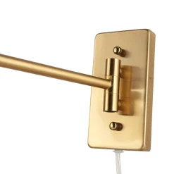 Aplique de pared con brazo articulado y enchufe