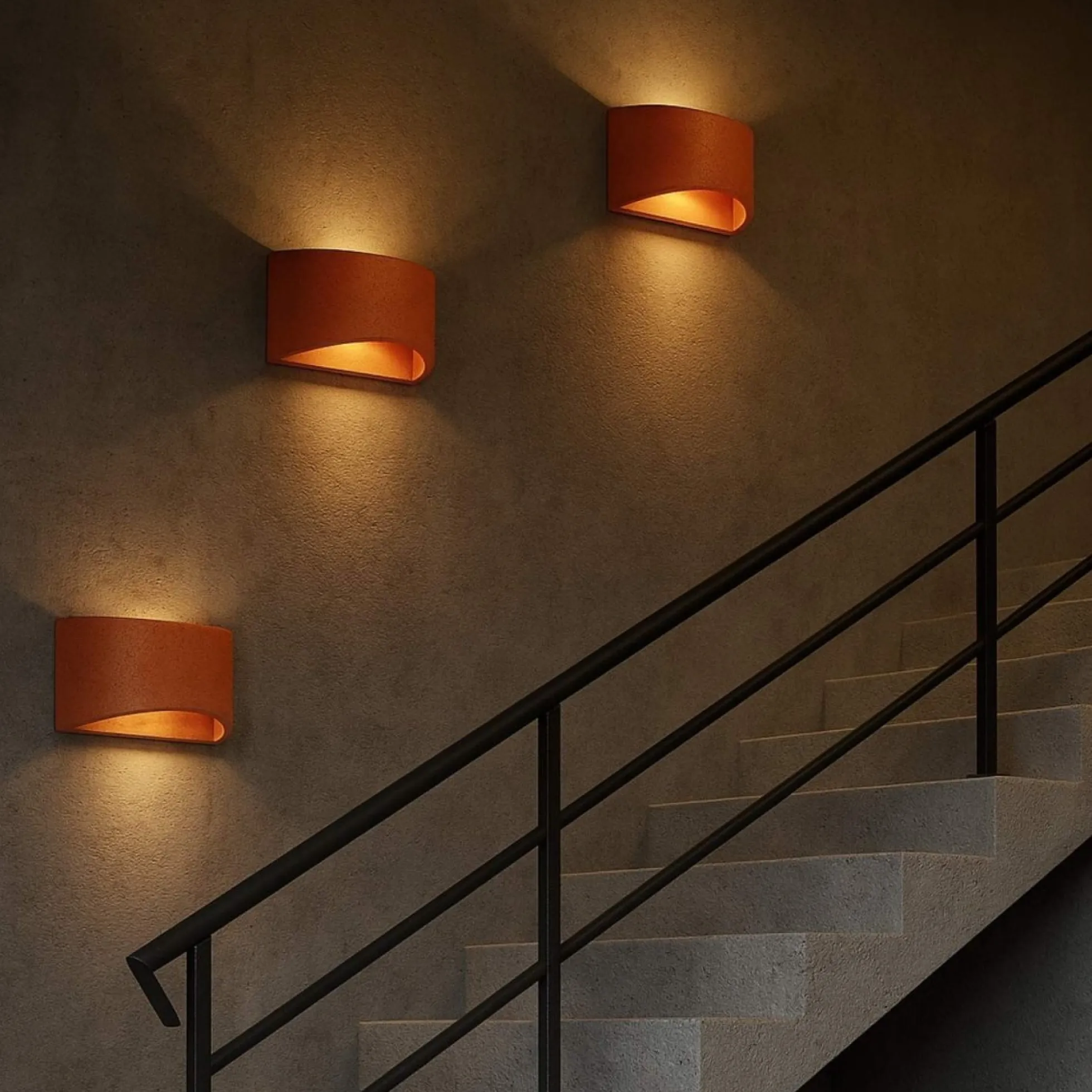 Aplique de pared concreto "Raquel" - Up & down - 1 x G9