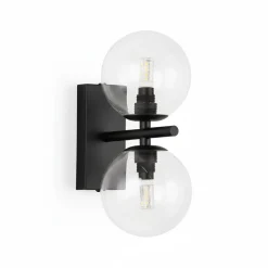 Aplique de pared con doble esfera de cristal 