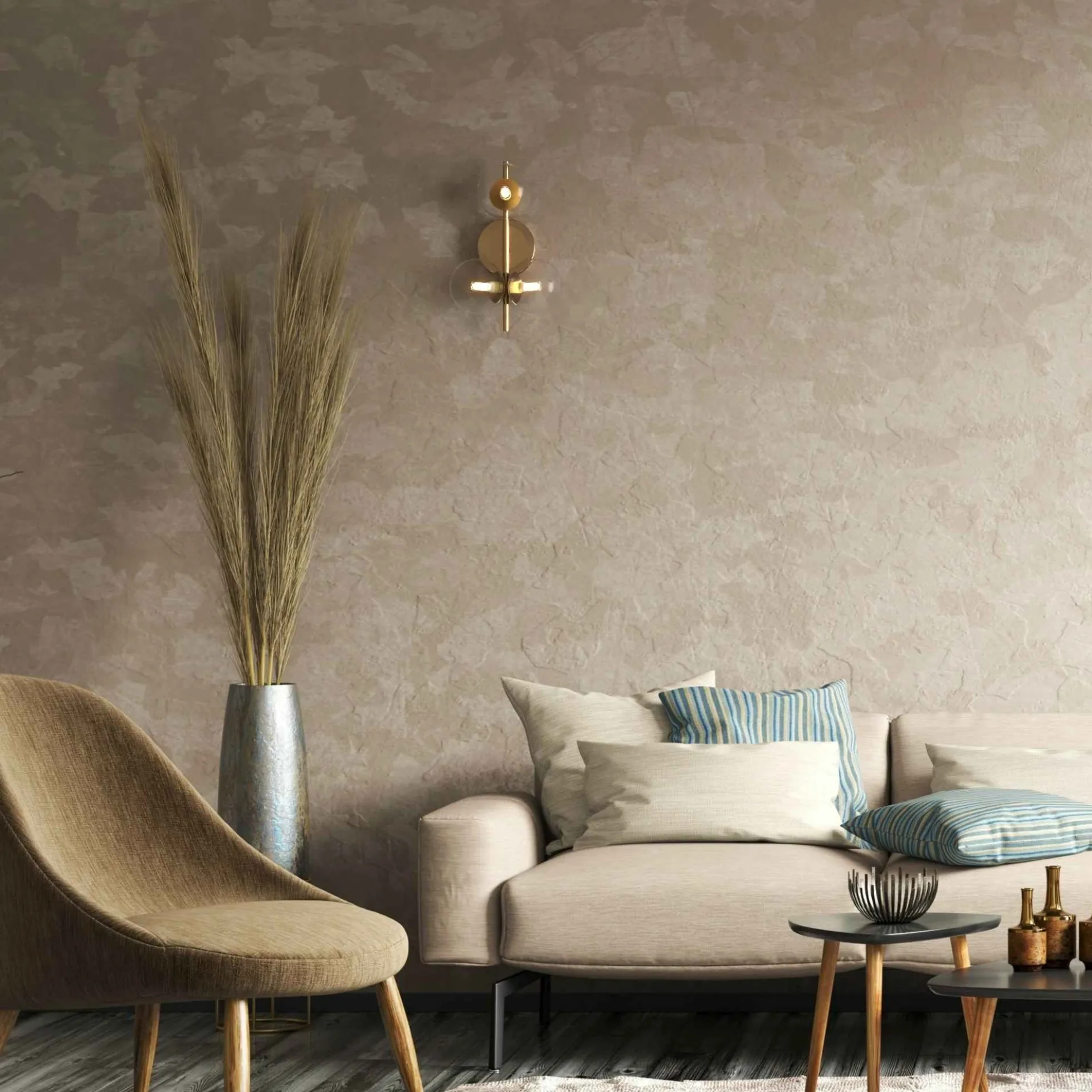 Aplique de pared con esferas de cristal "CATY" - 3 x G9