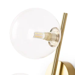 Aplique de pared con esferas de cristal