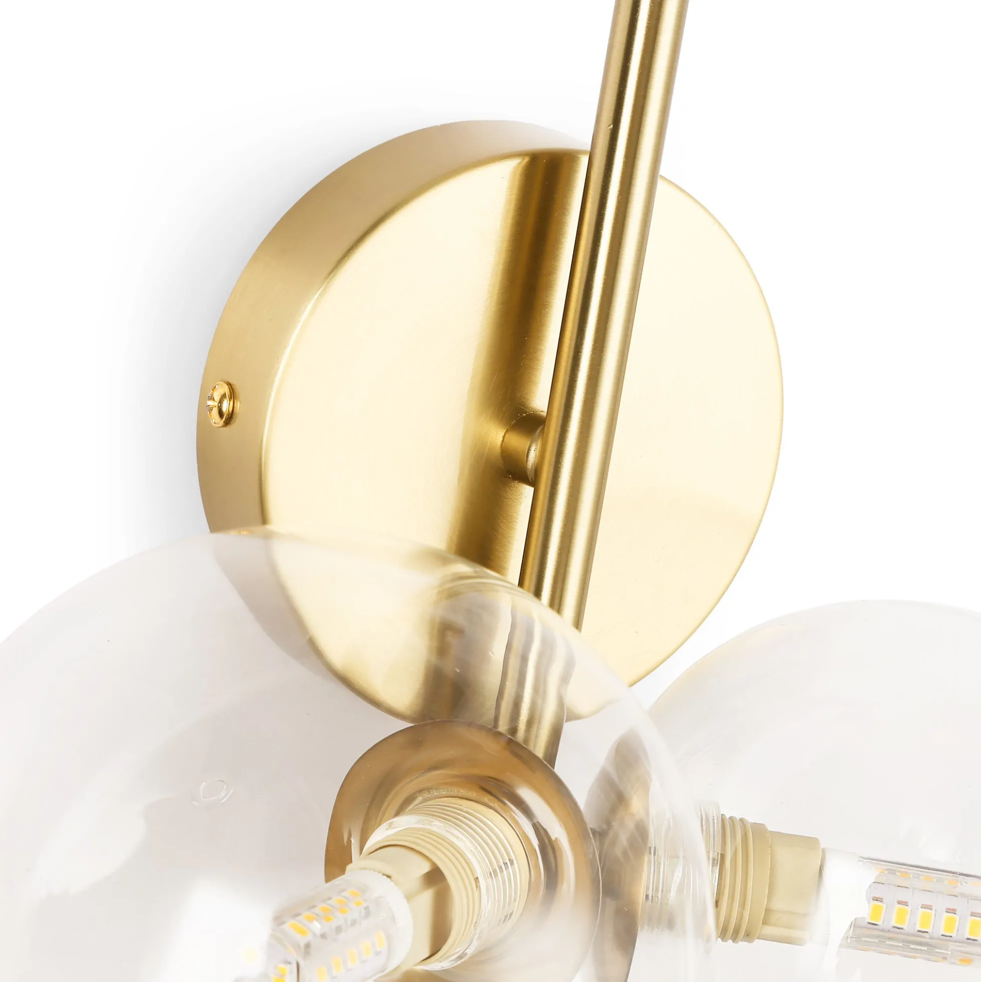 Aplique de pared con esferas de cristal "CATY" - 3 x G9