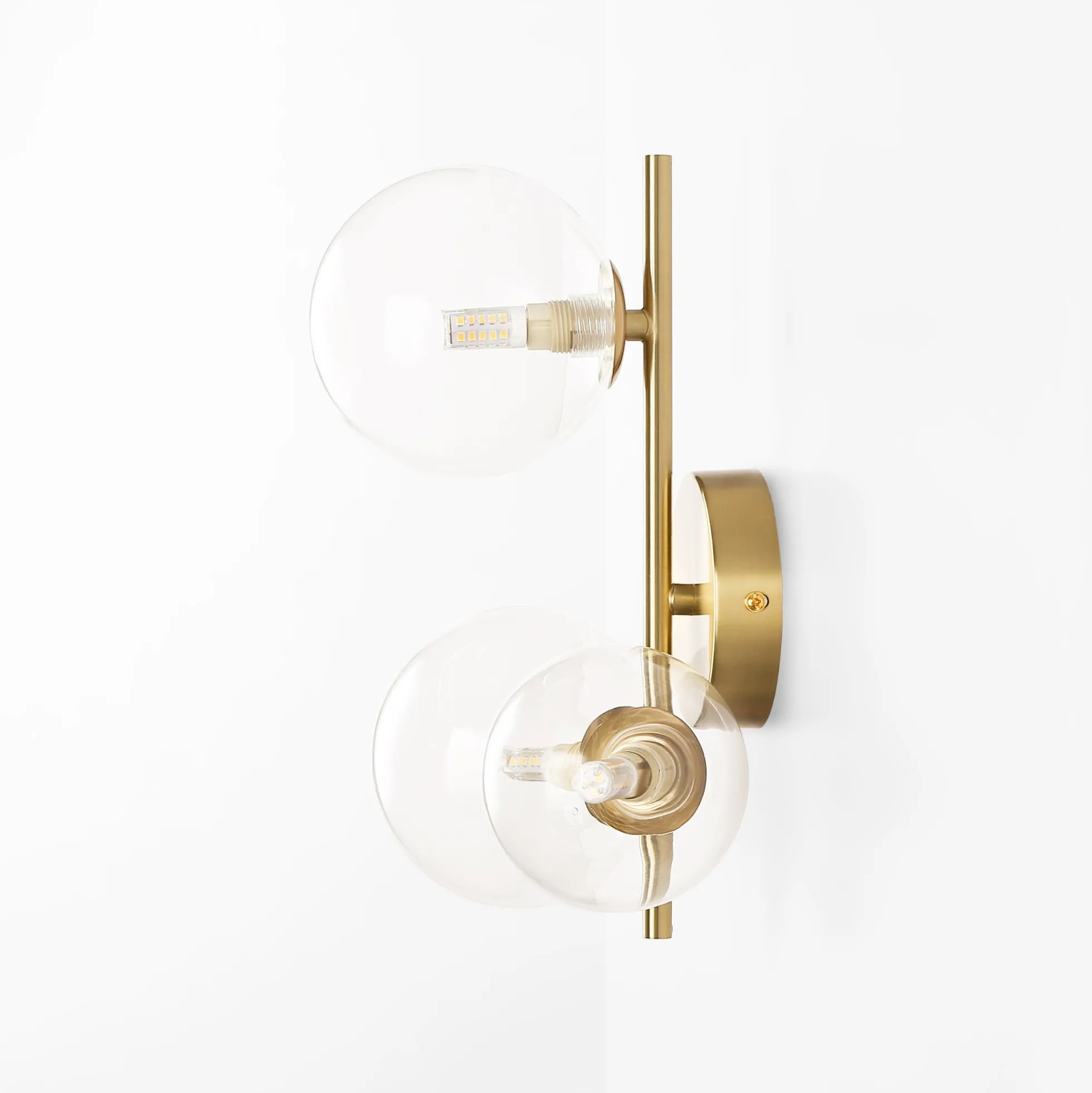 Aplique de pared con esferas de cristal "CATY" - 3 x G9