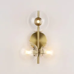 Aplique de pared con esferas de cristal