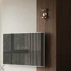Aplique de pared con esferas de cristal