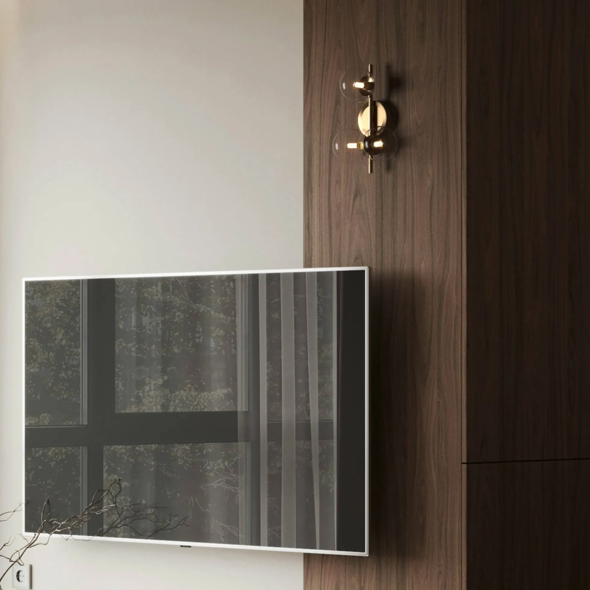 Aplique de pared con esferas de cristal "CATY" - 3 x G9