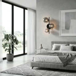 Aplique de pared con esferas de cristal