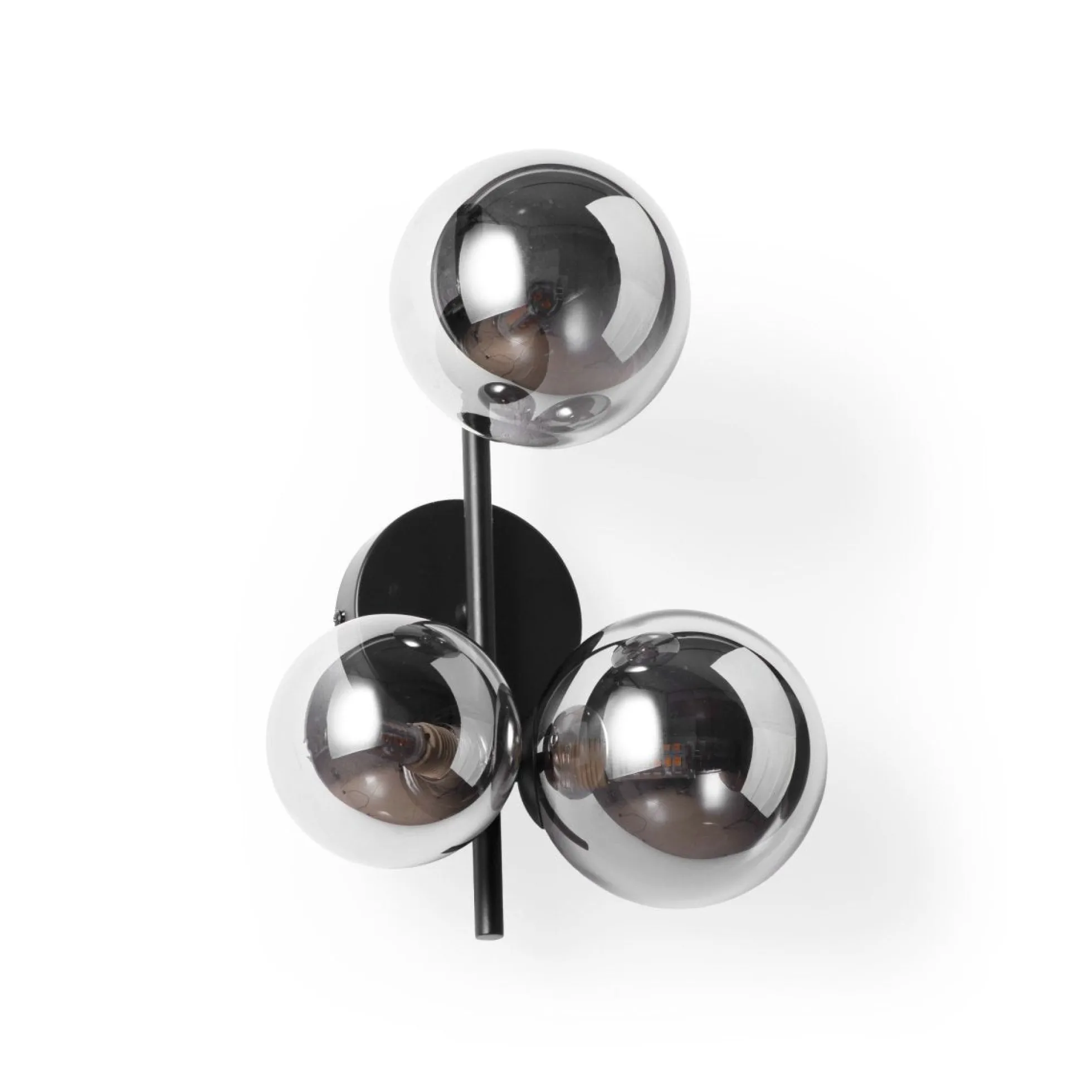 Aplique de pared con esferas de cristal "CATY" - 3 x G9