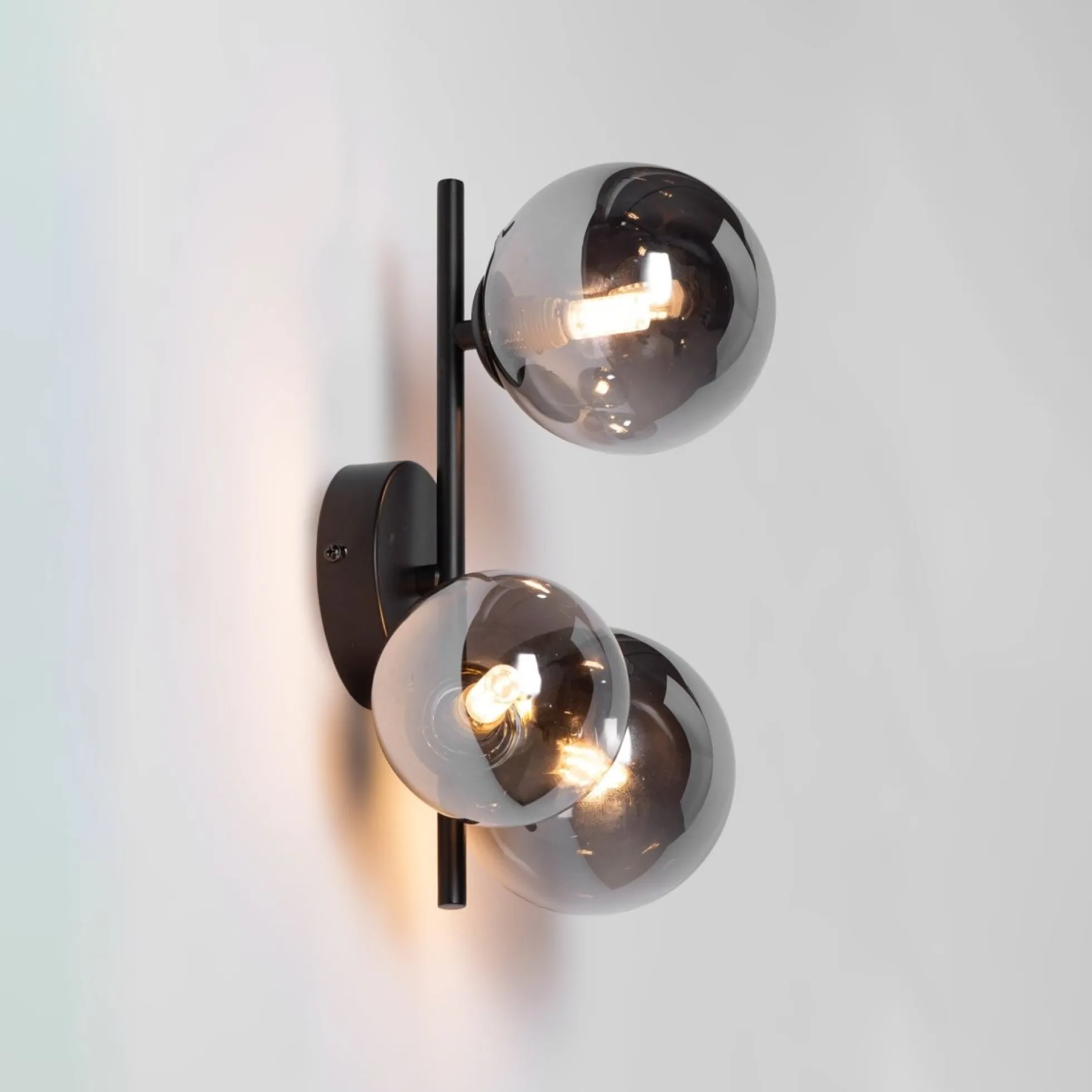 Aplique de pared con esferas de cristal "CATY" - 3 x G9