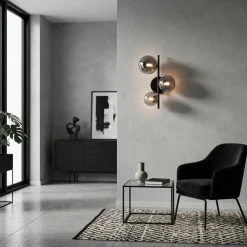 Aplique de pared con esferas de cristal