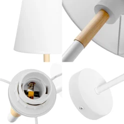 Aplique de pared con pantalla de tela 