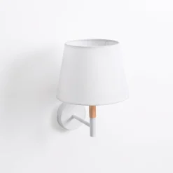 Aplique de pared con pantalla de tela 