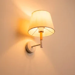 Aplique de pared con pantalla de tela 