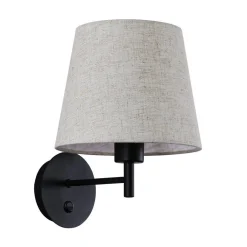 Aplique de pared con pantalla e interruptor Classic "RIGA" - E27