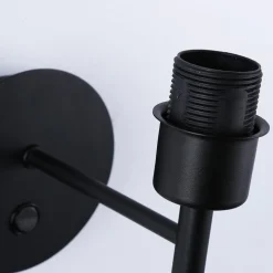 Aplique de pared con pantalla e interruptor Classic "RIGA" - E27