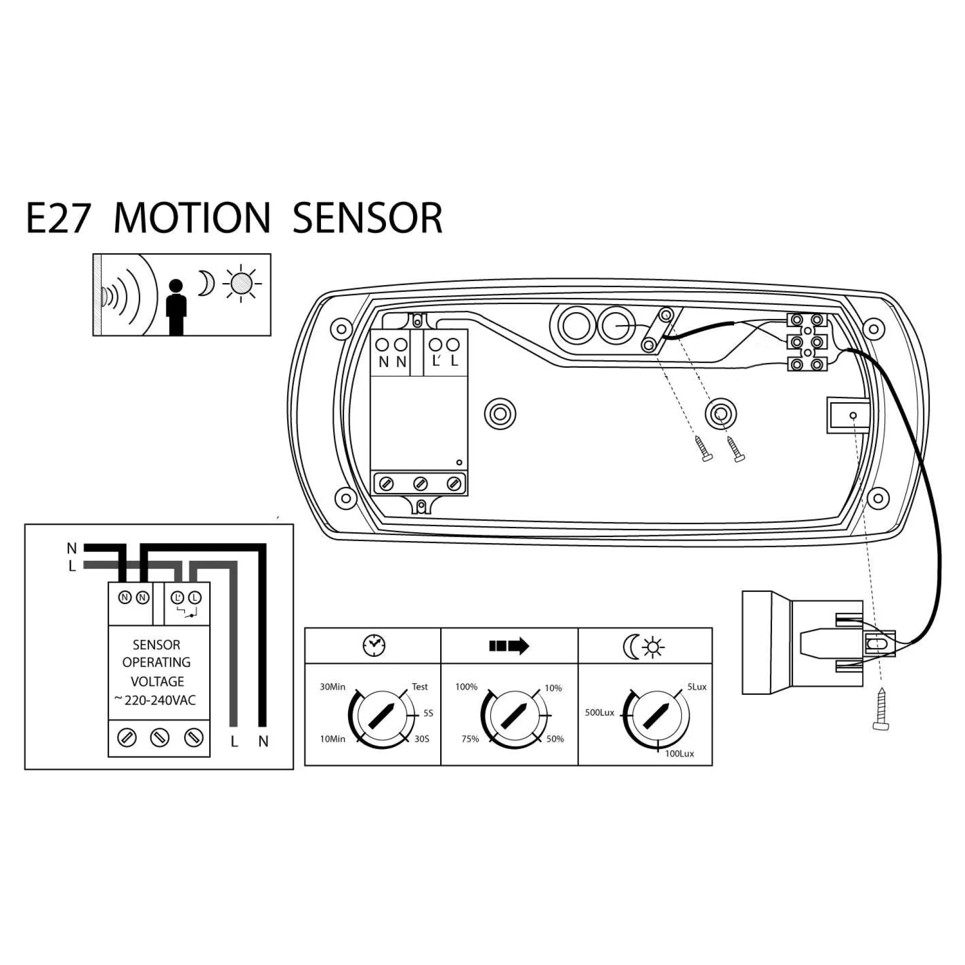 Aplique de pared con sensor FUMAGALLI FRANCY Opal E27