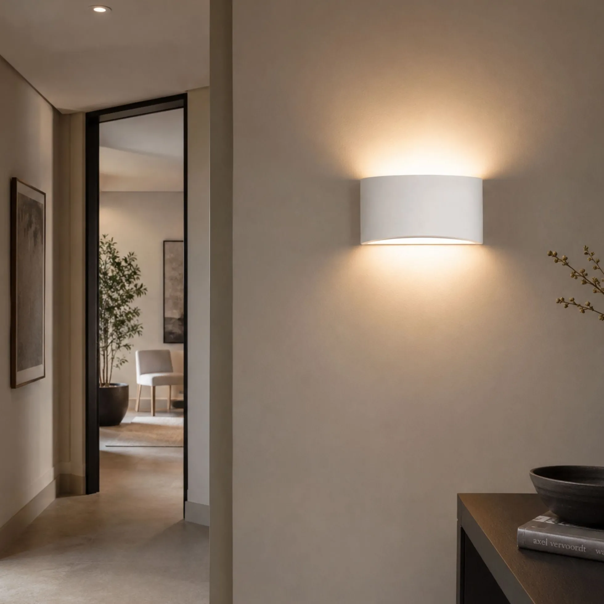Aplique de pared de escayola "PEARL 300" - Doble cara - G9