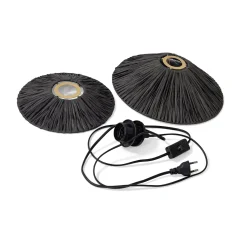Aplique de pared de fibra natural Rafia