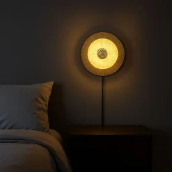 Aplique de pared de fibra natural Rafia
