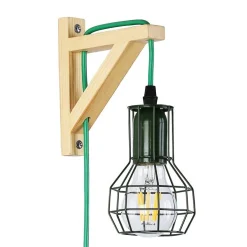 Aplique de pared de madera jaula