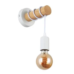 Aplique de pared de madera rústico