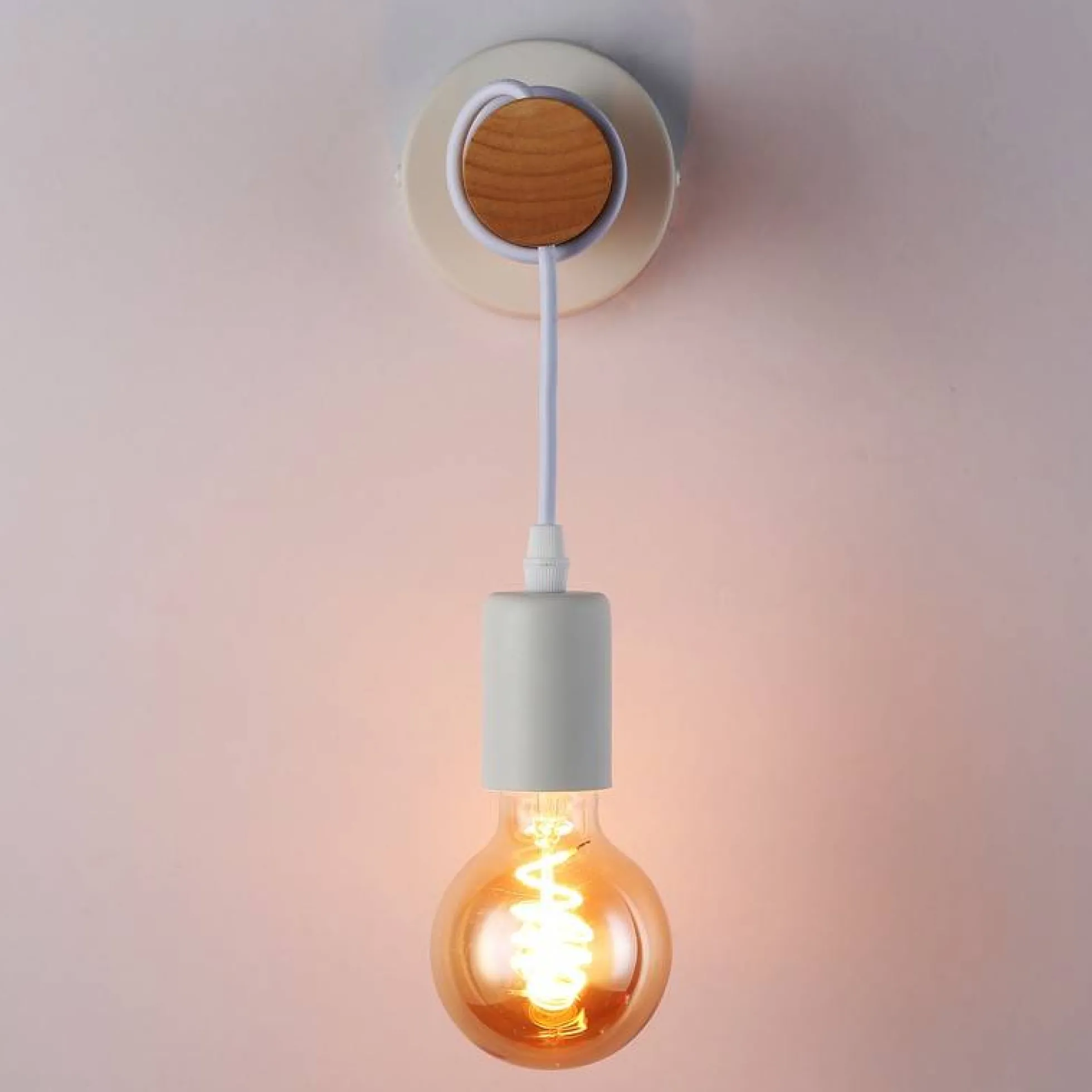 Aplique de pared de madera rústico "MILA"