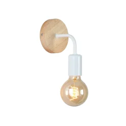 Aplique de pared de madera y metal "Morgan"