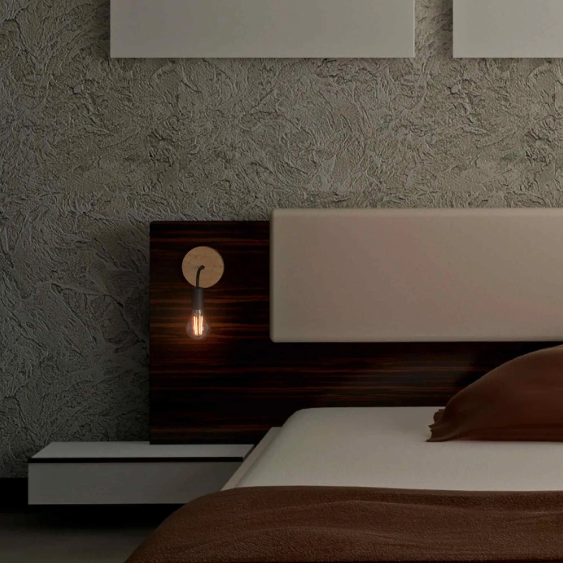 Aplique de pared de madera y metal "Morgan"