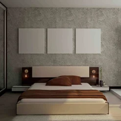Aplique de pared de madera y metal