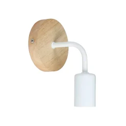 Aplique de pared de madera y metal