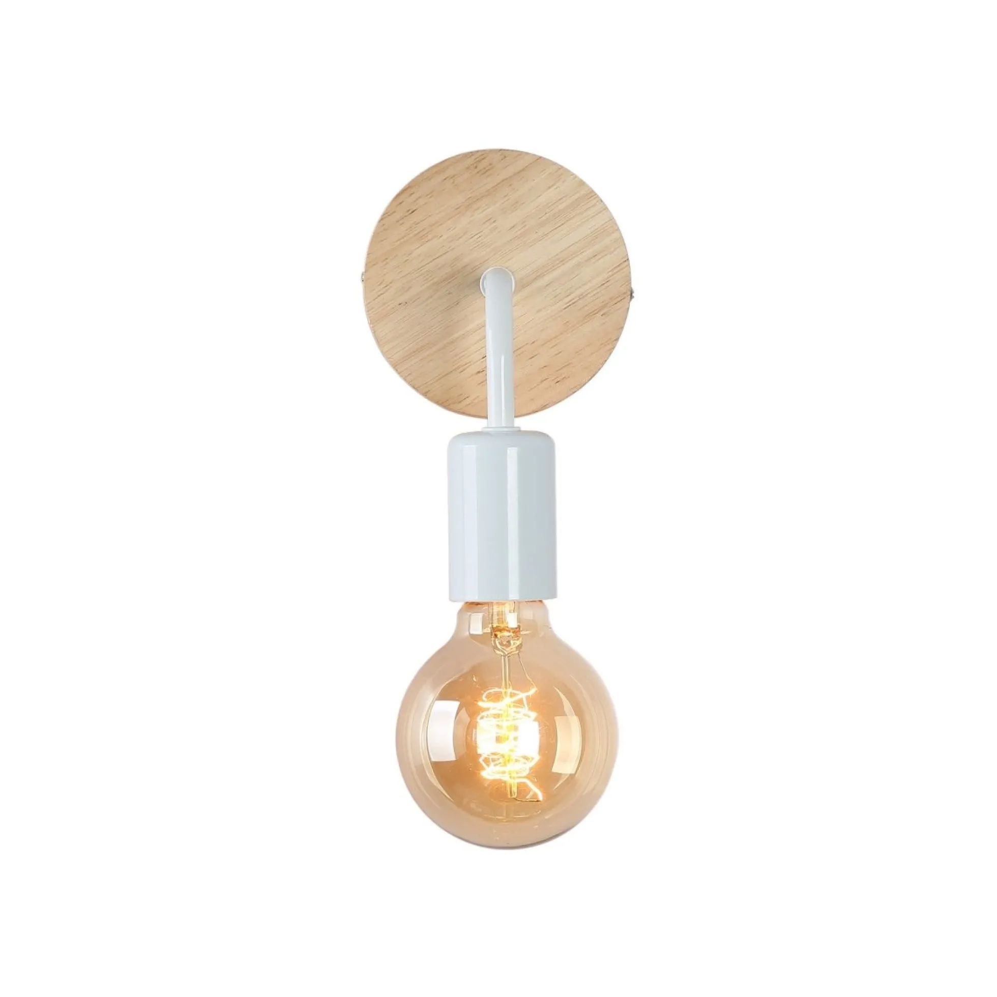 Aplique de pared de madera y metal "Morgan"