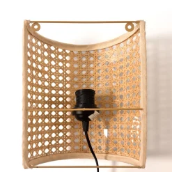 Aplique de pared de mimbre 