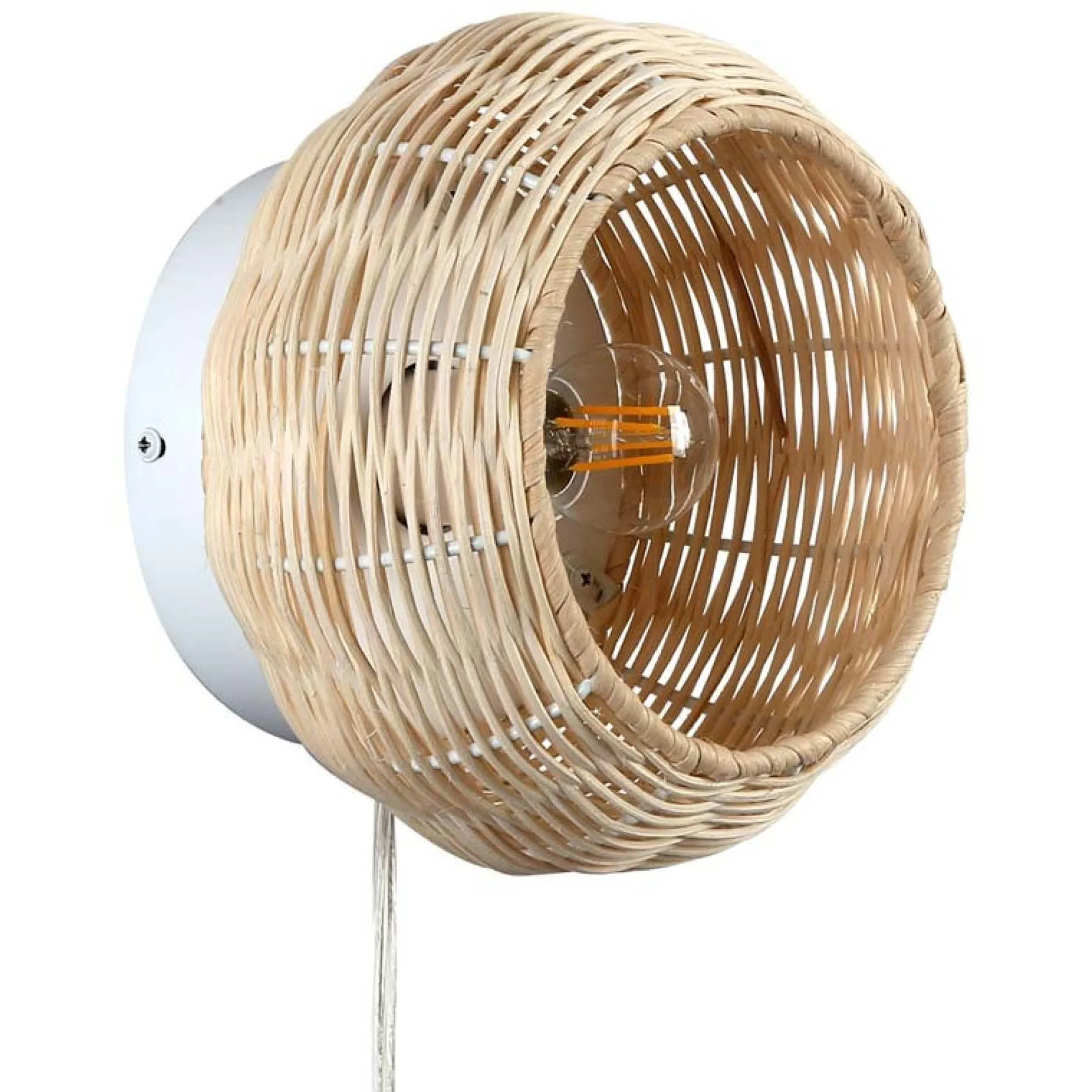 Aplique de pared de mimbre "Berlam"