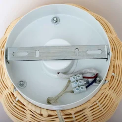 Aplique de pared de mimbre