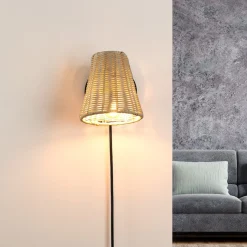 Aplique de pared de mimbre