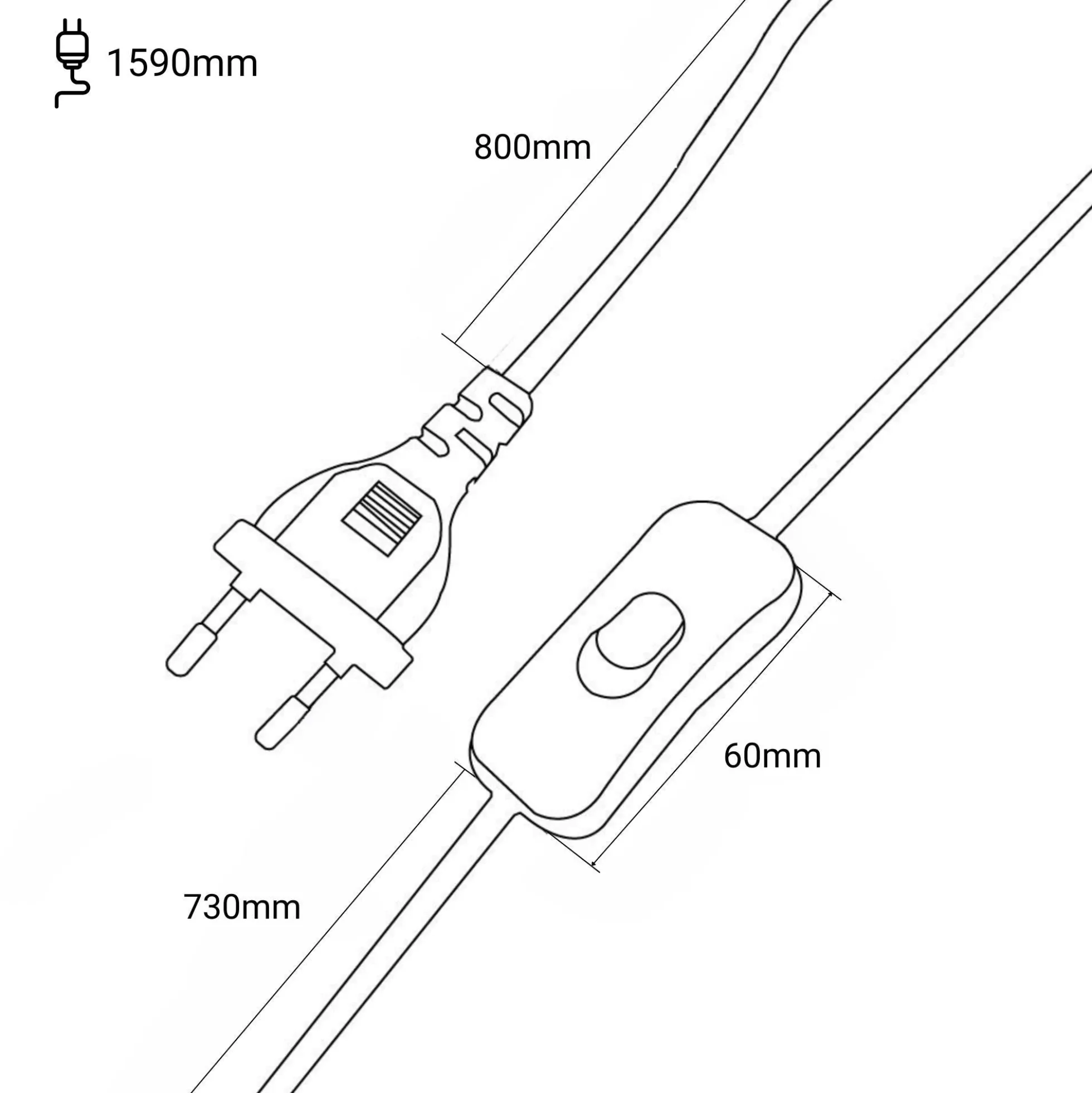 Aplique de pared de mimbre y madera "Phuket" - Con cable y enchufe - E27