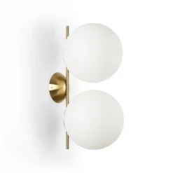 Aplique de pared doble bola cristal "VIC 220" - E27 - Ø 22cm