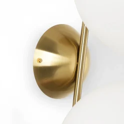 Aplique de pared doble bola cristal 