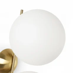 Aplique de pared doble bola cristal 